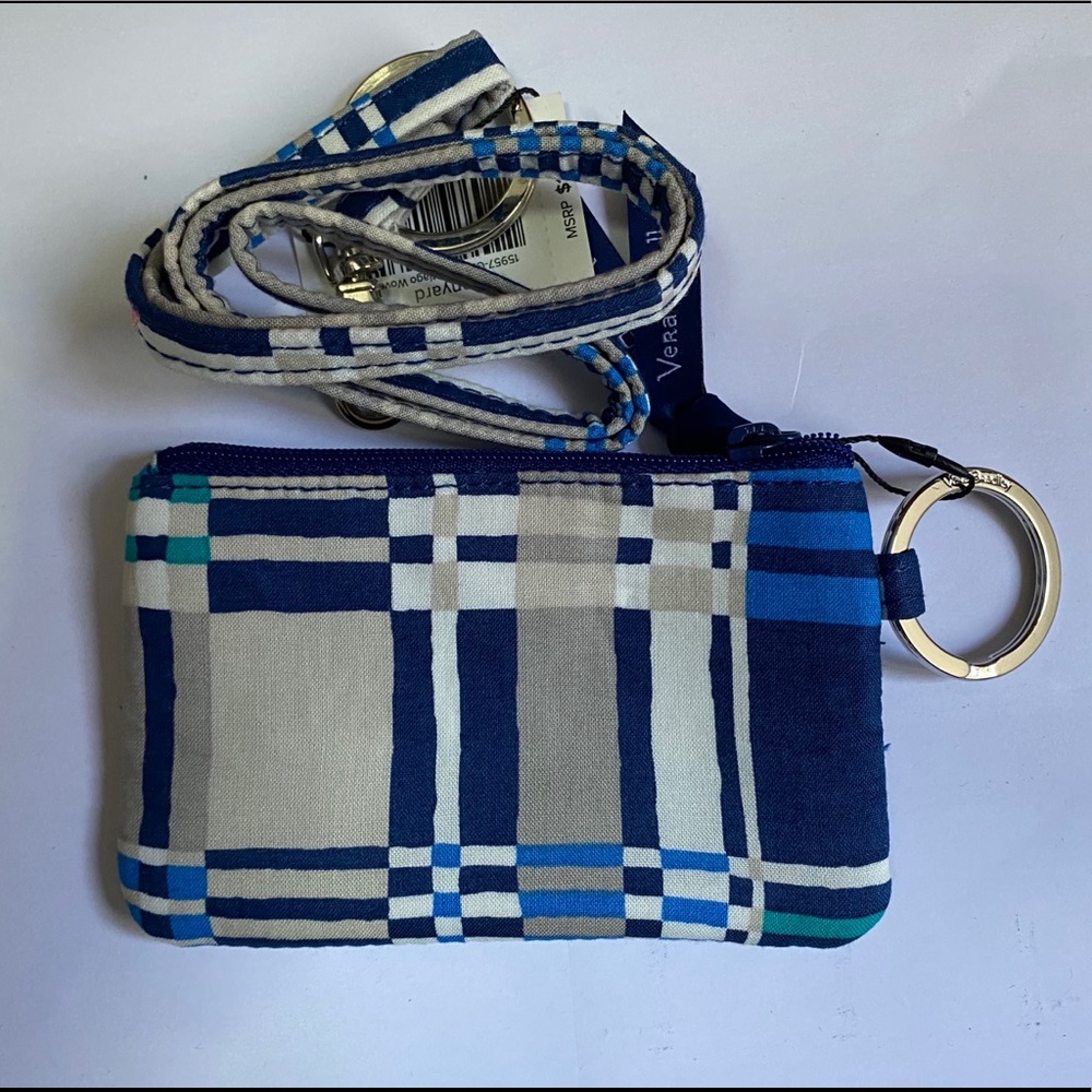 Vera Bradley zip id and lanyard Santiago woven